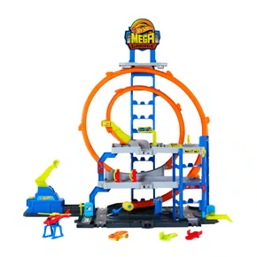 Pista Hot Wheels City Garagem Mega Loop Speed Snap Track System Mattel 
