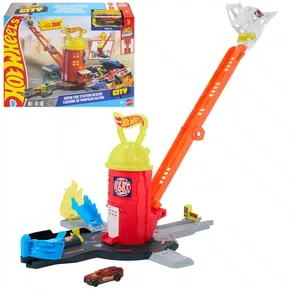 Pista Hot Wheels City Super Quartel dos Bombeiros Speed Snap Track System Mattel