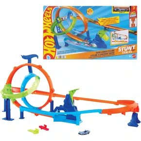 Pista Hot Wheels Stunt Tracks Ciclone de Lançamento Rápido Speed Snap Mattel