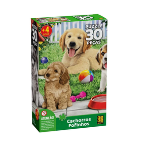 Puzzle Cachorros Fofinhos 30 Peças Grow