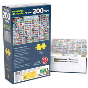 Jogo Quebra Cabeca Puzzle 200 Pecas Mapa do Brasil +7 Anos - Grow