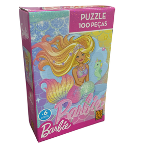 Quebra Cabeça Barbie Brilhante 100 Peças Grow