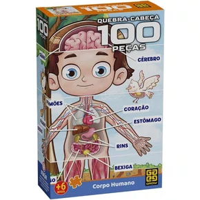 Quebra Cabeça Corpo Humano 100 Peças Grow