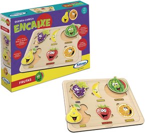 Quebra-Cabeça Encaixe Frutas Xalingo