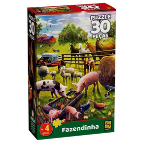 Quebra-Cabeça Fazendinha 30 Peças Grow 