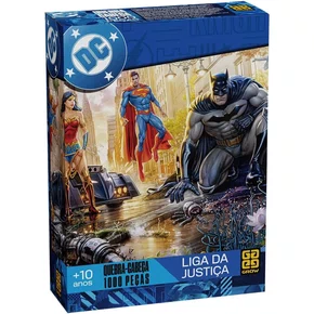 Quebra Cabeça Liga da Justiça 1000 Peças Grow 
