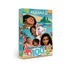 Quebra Cabeça Moana 2  Disney 100 Peças Toyster