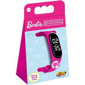 Relógio Infantil Digital Botton Fashion Barbie Fun