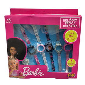 Relógio Infantil Troca Pulseiras Barbie Fun
