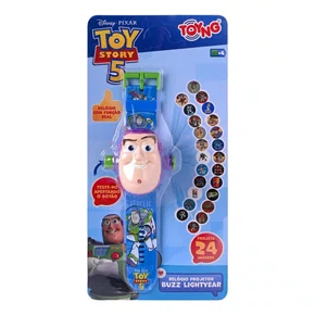 Relógio Projetor Infantil Buzz Lightyear Toy Story 5 Toyng 