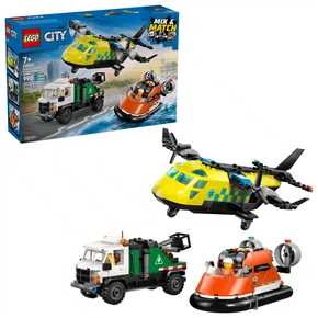Remix De Avião Caminhão Reboque e Hovercraft Lego City