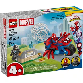 Spidey em sua Motocicleta vs Rhino Lego Marvel 