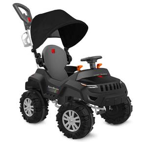 Super Banjipe Reclinável com Capota Passeio e Pedal Preto Bandeirante