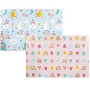 Tapete Infantil Dobrável Dupla Face Baby Arco Íris Buba