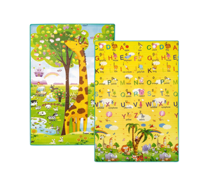 Tapete Infantil Dupla Face ABC e Girafa 180 x 120 cm Ibimboo