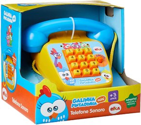 Telefone Sonoro Galinha Pintadinha Mini Elka 