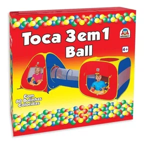Toca 3 em 1 Ball 80 Bolinhas Braskit