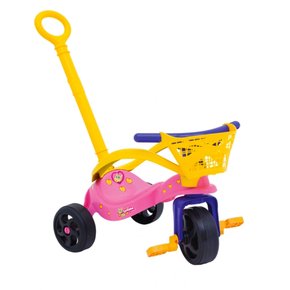 Triciclo Fofinha com Empurrador Rosa Xalingo 