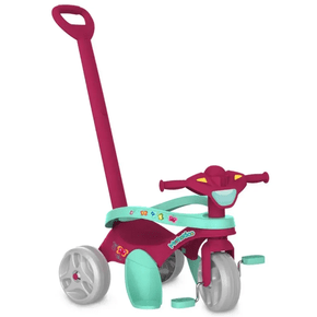 Triciclo Infantil Bandeirante Velobaby Passeio e Pedal Azul – Babytunes