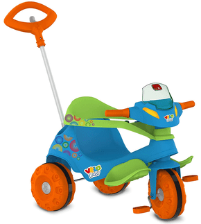 Triciclo Velobaby G2 Passeio & Pedal Azul Bandeirante