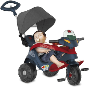 Triciclo Bandeirante Velobaby G2 Passeio E Pedal Motoca Rosa - Loja Zuza  Brinquedos