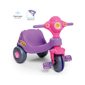 Triciclo Infantil - Passeio e Pedal - Velobaby G2 - Azul - Bandeirante