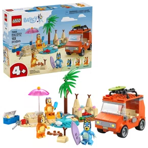 Viagem de Carro em Família e Praia de Bluey Lego Bluey 