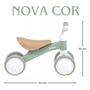 Bicicleta de Equilíbrio 4 Rodas Verde Buba