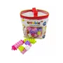 Blocos de Montar Saco com 80 Peças Coloridas Cubic Jr Multikids