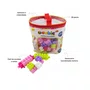 Blocos de Montar Saco com 80 Peças Coloridas Cubic Jr Multikids