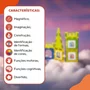  Blocos Magnéticos Castelo 28 Peças MagForma Steam Toy