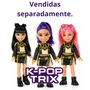 Boneca Aria Preto e Acessórios K-Pop Trix Gold Pupee