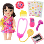 Boneca Baby Alive Dia de Cuidar da Bella Morena Vestido Rosa Hasbro