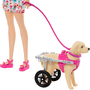 Boneca Barbie e Cachorro na Cadeira de Rodas Mattel
