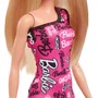 Boneca Barbie Fashion Loira Vestido Rosa Mattel 