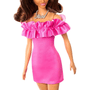 Boneca Barbie Fashionista Vestido Rosa #217 Mattel
