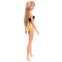 Boneca Barbie Loira Vestindo Maiô Amarelo Mattel
