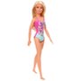 Boneca Barbie Loira Vestindo Maiô Floral Mattel