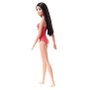 Boneca Barbie Morena Moda Praia Maiô Rosa Mattel