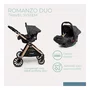 Combo Carrinho Travel System Duo Infanti Preto Bronze e Bebê Conforto Zion Dorel 