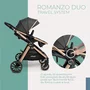 Combo Carrinho Travel System Duo Infanti Preto Bronze e Bebê Conforto Zion Dorel 