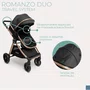 Combo Carrinho Travel System Duo Infanti Preto Bronze e Bebê Conforto Zion Dorel 