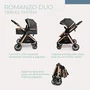 Combo Carrinho Travel System Duo Infanti Preto Bronze e Bebê Conforto Zion Dorel 