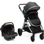 Combo Carrinho Travel System Duo Infanti Preto Granizo e Bebê Conforto Zion Dorel
