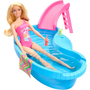 Conjunto Barbie Piscina Glam com Boneca Maiô Rosa e Acessórios Mattel