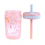 Copo C/ Canudo Antivazamento Magic Unicórnio 400 ML Buba