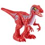 Figura Dinossauro Raptor Violento Vermelho Robo Alive Candide