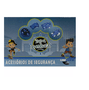 Kit de Proteção Infantil Com Capacete Azul Turma da Aventura Unitoys 