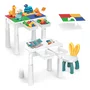 Mesa de Atividades com 102 Blocos de Montar Braskit 