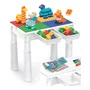 Mesa de Atividades com 102 Blocos de Montar Braskit 
